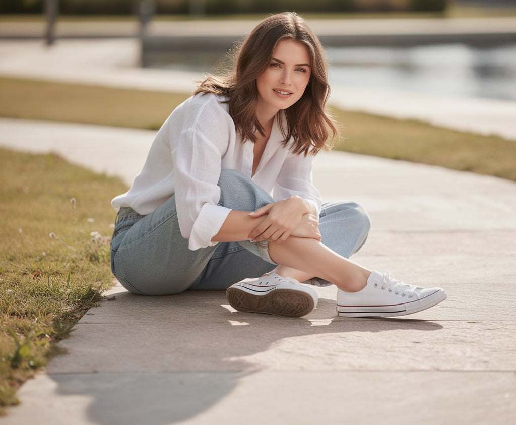 White Canvas Sneaker